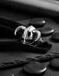 Anillo Acero Vikingo Color Plata Cuernos Nórdico Odin Hombre - Miniatura 6