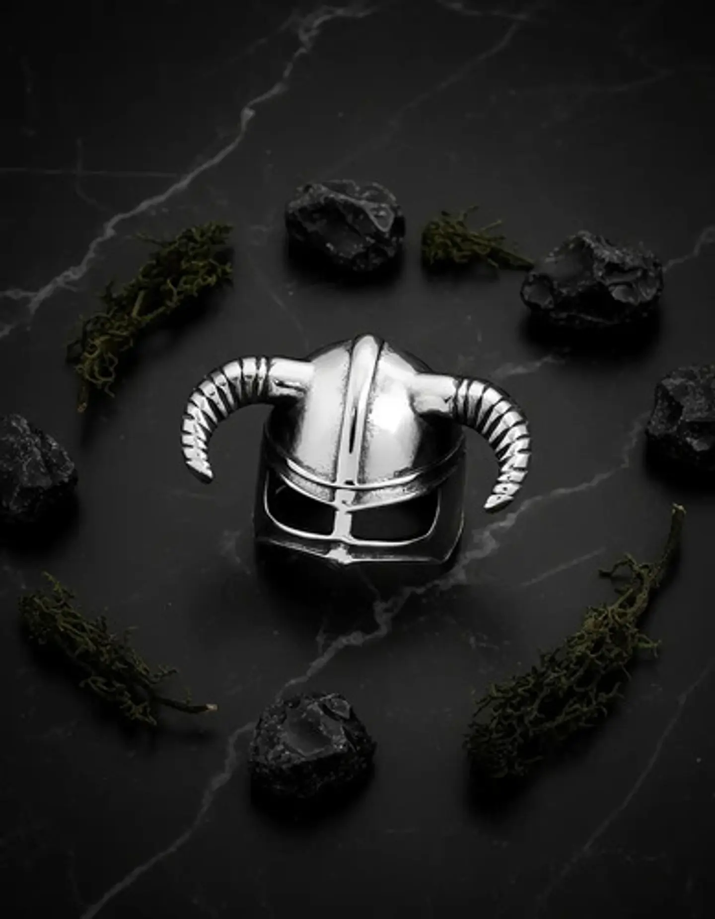 Anillo Acero Vikingo Color Plata Cuernos Nórdico Odin Hombre 7