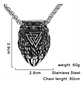 Collar Dije Garrra De Oso Vikingo Acero Color Plata Hombre Plateado - Miniatura 3