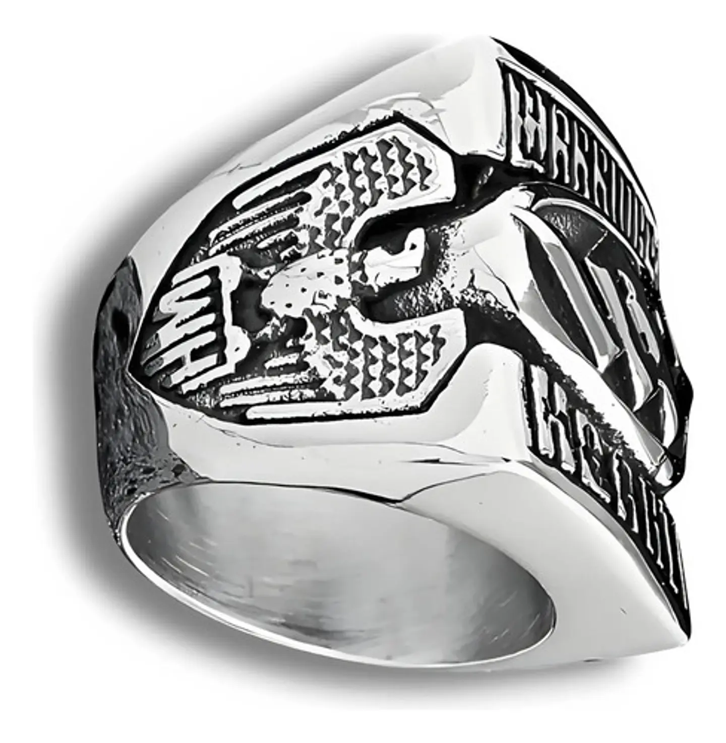 Anillo De Acero Biker Motociclista Urbano Color Plata Hombre 3