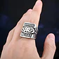 Anillo De Acero Biker Motociclista Urbano Color Plata Hombre - Miniatura 5