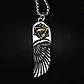 Collar Para Hombre Y Mujer Con Dije Ala Pluma Y Ojo De Horus - Miniatura 6