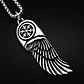 Collar Para Hombre Y Mujer Con Dije Ala Pluma Y Ojo De Horus - Miniatura 8