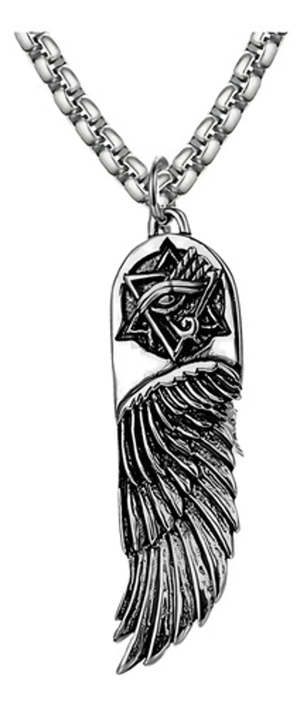 Collar Para Hombre Y Mujer Con Dije Ala Pluma Y Ojo De Horus 9