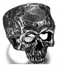 Anillo Rustico Calavera Craneo De Acero Color Plata Hombre - Miniatura 1