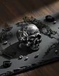 Anillo Rustico Calavera Craneo De Acero Color Plata Hombre - Miniatura 6