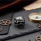 Anillo Rustico Calavera Craneo De Acero Color Plata Hombre - Miniatura 7