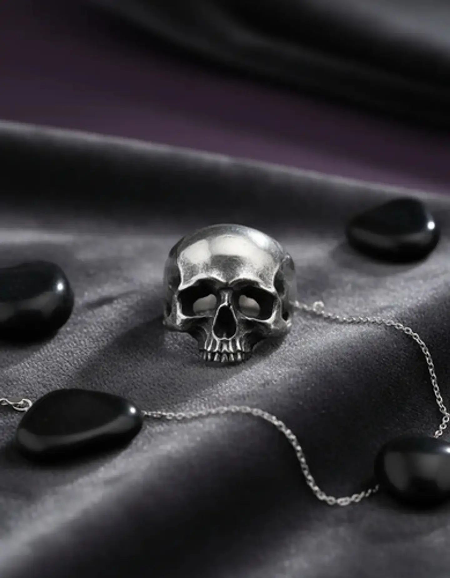 Anillo Rustico Calavera Craneo De Acero Color Plata Hombre 8