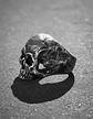Anillo Rustico Calavera Craneo De Acero Color Plata Hombre - Miniatura 10