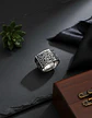 Anillo Hombre Vikingo Nórdico Runa Amuleto Acero Color Plata - Miniatura 5
