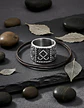 Anillo Hombre Vikingo Nórdico Runa Amuleto Acero Color Plata - Miniatura 6