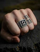 Anillo Hombre Vikingo Nórdico Runa Amuleto Acero Color Plata - Miniatura 10