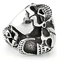 Anillo Para Hombre Cara Calavera Cráneo De Acero Color Plata - Miniatura 2