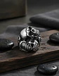 Anillo Para Hombre Cara Calavera Cráneo De Acero Color Plata - Miniatura 6