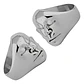 Anillo Doble Cara Craneo Calavera Acero Color Plata Hombre - Miniatura 3