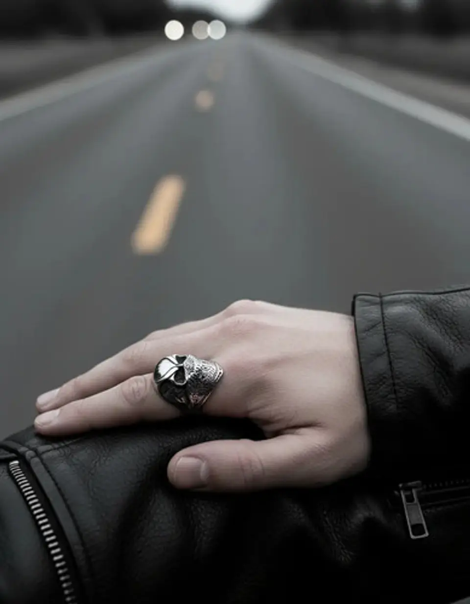 Anillo De Acero Biker Motociclista Cráneo Color Plata Hombre 6