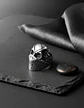 Anillo De Acero Biker Motociclista Cráneo Color Plata Hombre - Miniatura 7