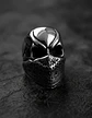 Anillo De Acero Biker Motociclista Cráneo Color Plata Hombre - Miniatura 8