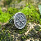 Anillo Brujula Vikingo Vegvísir Axe Acero Color Plata Hombre - Miniatura 12