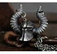 Collar Dije Casco Guerrero Vikingo Color Plata Acero Hombre - Miniatura 14