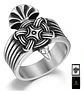Anillo Hombre Vikingo Nudo Cuervo Amuleto Acero Color Plata - Miniatura 1