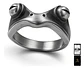 Anillo Argolla Acero Forma De Rana Color Plata Hombre Mujer - Miniatura 1