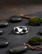Anillo Argolla Acero Forma De Rana Color Plata Hombre Mujer - Miniatura 4