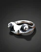 Anillo Argolla Acero Forma De Rana Color Plata Hombre Mujer - Miniatura 7