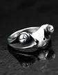Anillo Argolla Acero Forma De Rana Color Plata Hombre Mujer - Miniatura 9
