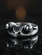 Anillo Argolla Acero Forma De Rana Color Plata Hombre Mujer - Miniatura 10