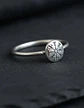 Anillo De Acero Vikingo Brujula Vegvísir Color Plata Mujer - Miniatura 9