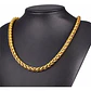 Cadena 4 Mm Acero 50 Cm Color Oro Espiga Urbana Hip Hombre - Miniatura 1