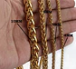 Cadena Espiga Para Hombre De 60 Cm De Acero Color Oro 5 Mm Dorado - Miniatura 2