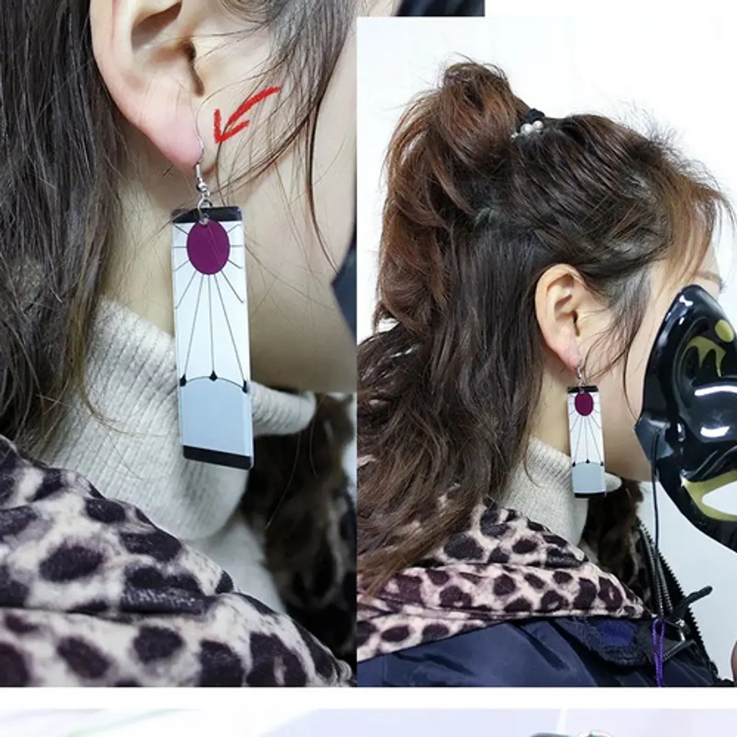 Pendientes Arete Tanjiro Demon Slayer Kimetsu No Yaiba Mujer 17