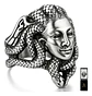 Anillo Medusa Mitologia Griega Acero Color Plata Para Hombre - Miniatura 1