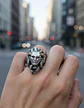 Anillo Medusa Mitologia Griega Acero Color Plata Para Hombre - Miniatura 3