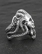 Anillo Medusa Mitologia Griega Acero Color Plata Para Hombre - Miniatura 6