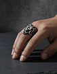 Anillo Medusa Mitologia Griega Acero Color Plata Para Hombre - Miniatura 9
