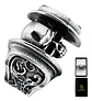 Anillo Acero Calavera Motociclista Cráneo Color Plata Hombre - Miniatura 1