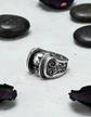 Anillo Acero Calavera Motociclista Cráneo Color Plata Hombre - Miniatura 8