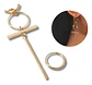 Arete Pendiente Solitario Cruz Acero Inoxidable Para Hombre - Miniatura 1