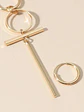 Arete Pendiente Solitario Cruz Acero Inoxidable Para Hombre - Miniatura 4