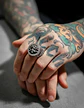 Anillo Medusa Mitología Griega Cz Acero Color Plata Hombre - Miniatura 3