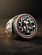 Anillo Medusa Mitología Griega Cz Acero Color Plata Hombre - Miniatura 15
