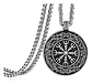 Collar Dije Nudo Celta Vikingo Acero Color Plata Para Hombre - Miniatura 1