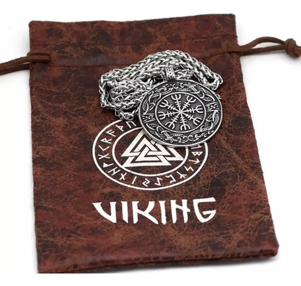 Collar Dije Nudo Celta Vikingo Acero Color Plata Para Hombre 2