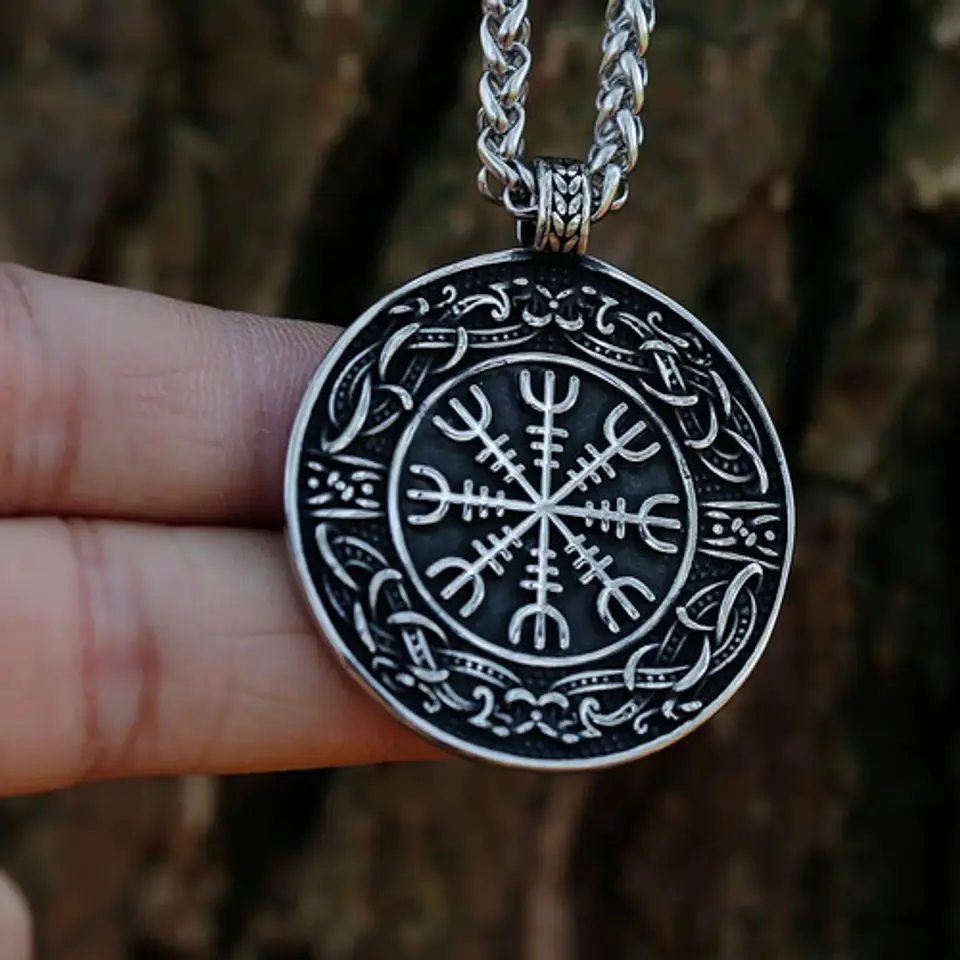 Collar Dije Nudo Celta Vikingo Acero Color Plata Para Hombre 5