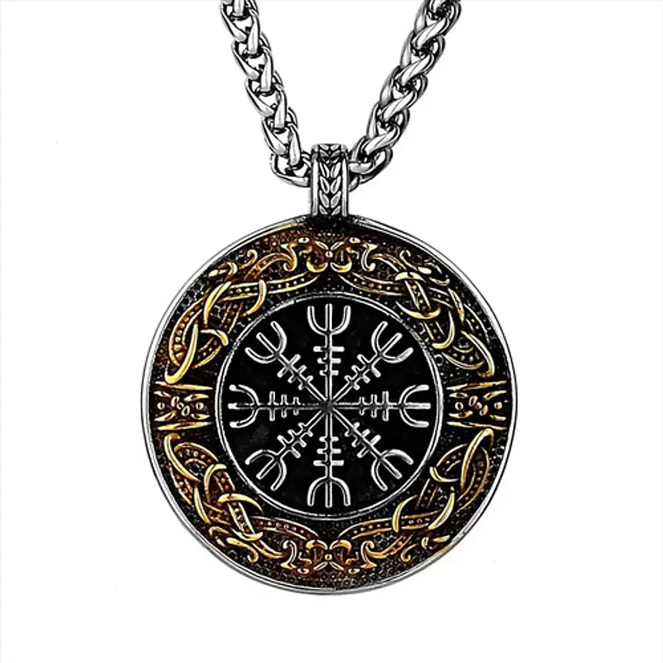 Collar Dije Nudo Celta Vikingo Acero Color Plata Para Hombre 9
