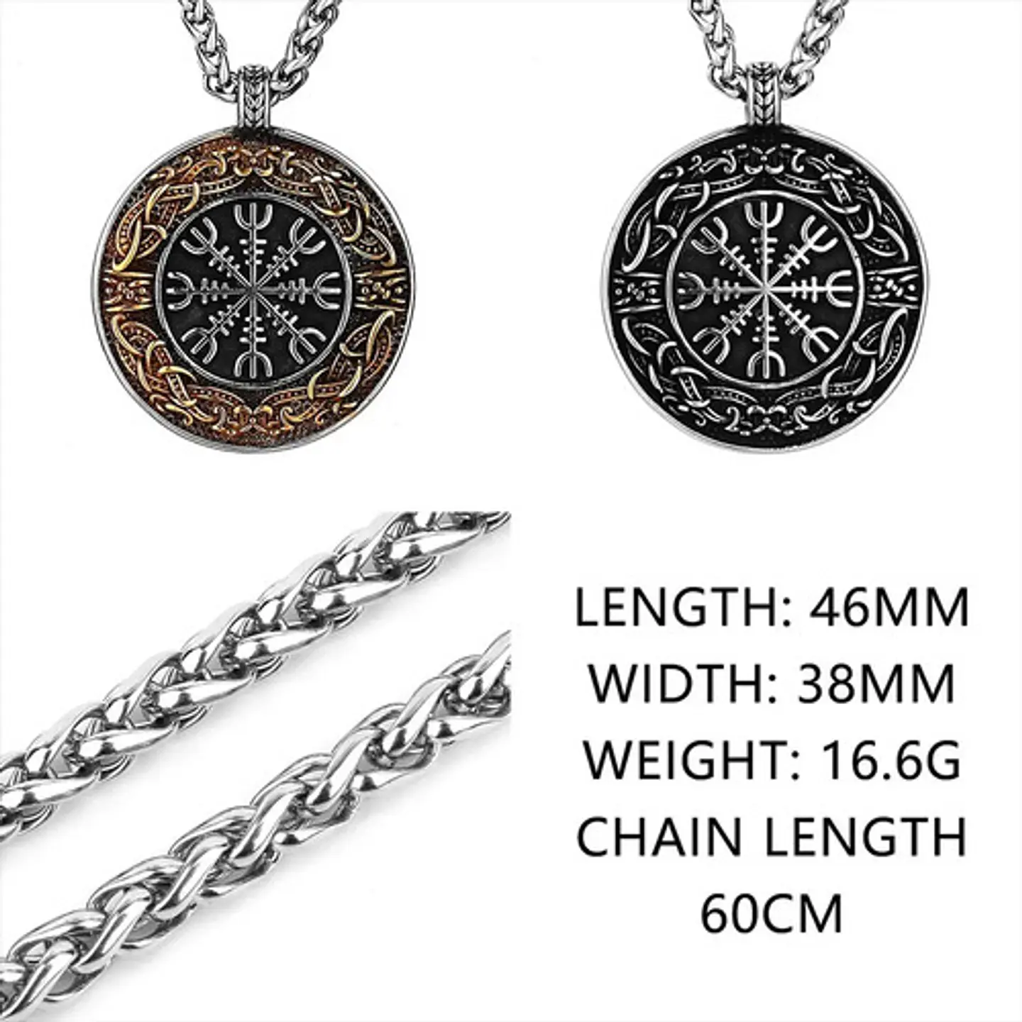 Collar Dije Nudo Celta Vikingo Acero Color Plata Para Hombre 10