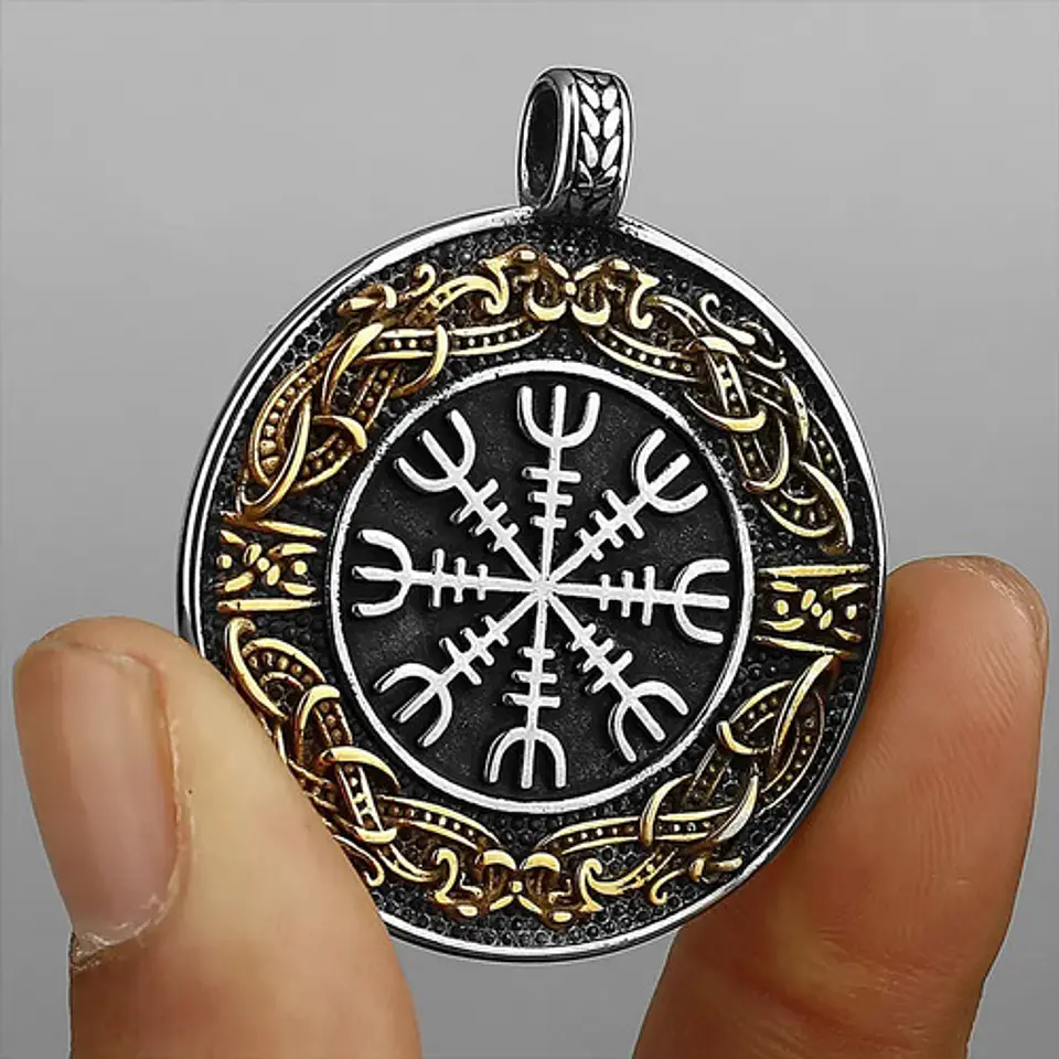 Collar Dije Nudo Celta Vikingo Acero Color Plata Para Hombre 14